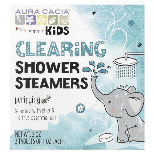 Aura Cacia Kids Clearing Shower Steamers Purifying 3 Tablets