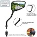 TOPCABIN 1 Pair Bicycle Mirror,Big View Bike Rear View Mirror Blindsight Multi Angle Adjustable Bike Mirror Billet Aluminum Chrome Plated Outside Skull Claw Style Also suitable for motorcycle mirror