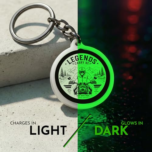 Image of Mi Glow Store Glow in Dark Keychain for Bike Men | Gift for Man | Bike Accessories | Charges in Light Glows in Dark | Key chain for Bike