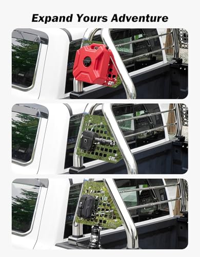 Image of JOYTUTUS Roll Bar for Full-Size Truck Stainless Steel Chase Rack Pickup Sports Bar Compatible with F150 F250 F350 Ram1500 Silverado Sierra Tundra, with Rear Window Protection Frame