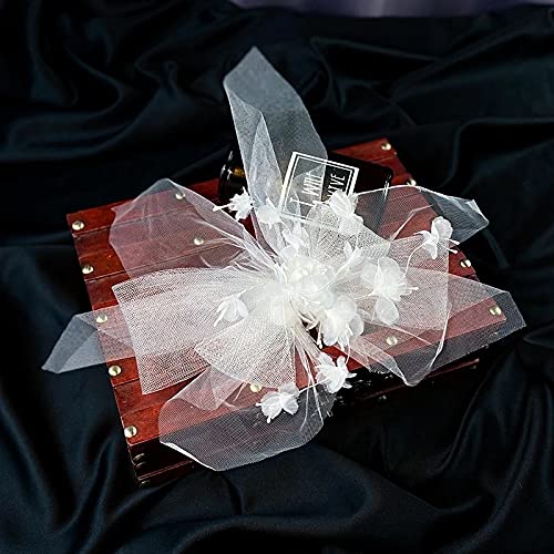 Fascinator tocado de malla de alta costura con clip floral lateral 3