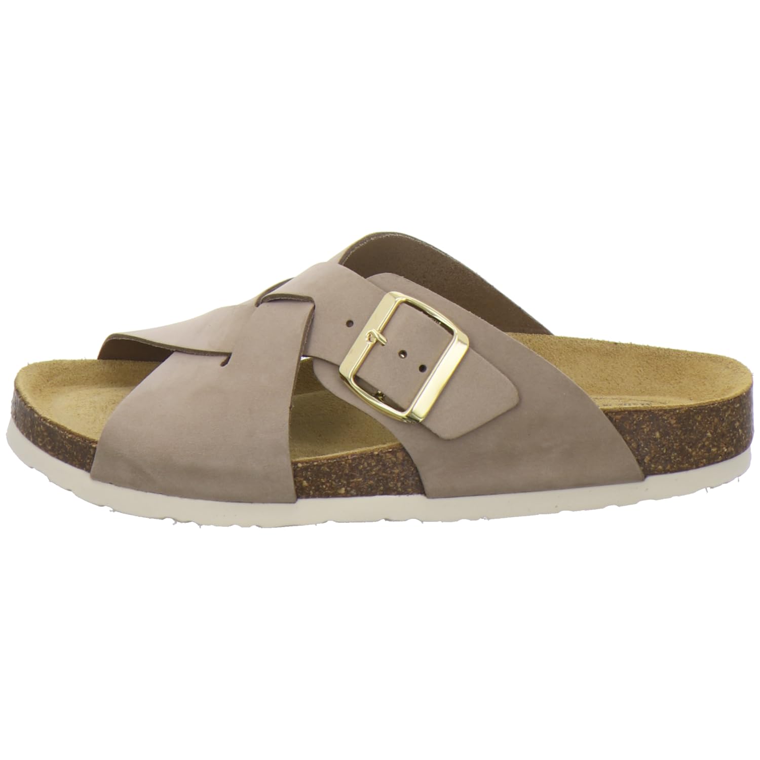 AFS-Schuhe 2141 - Mules tendance pour femme - En cuir véritable - Sandales d'été avec grande boucle - Fabriquées à la main en Allemagne