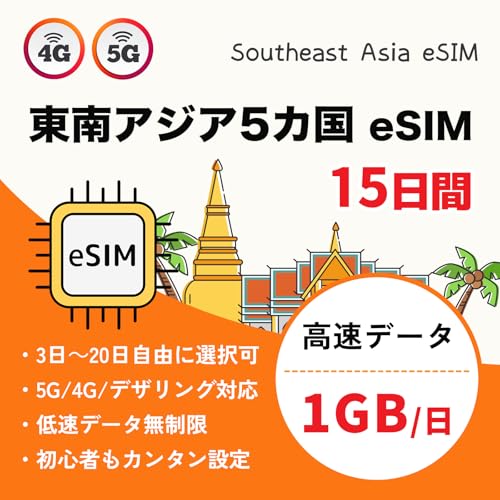 AWA5V eSIM 15 f[^1GB/ ᑬ pFVK|[ }[VA ^C ChlVA xgi 4G/5GΉ f[^ʐMp AWAsim t (15)