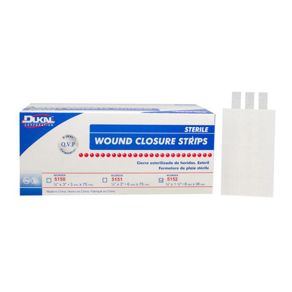 Dukal DUK 5152 Wound Closure Strip, Sterile, 1/4