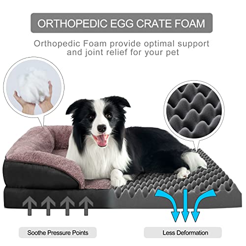 Dog Bed, Orthopedic Memory Foam, Waterproof Liner, Durable Zippers, Breathable Washable Cover #TOP2