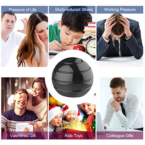 BeautyChen Kinetic Desk Toy for Adults Office Stress Relief with Full Body Optical Illusion Stress Anxiety Relief Metal Ball for Kids and Adults 2.1" Size(Rose Gold) - Thumbnail 3