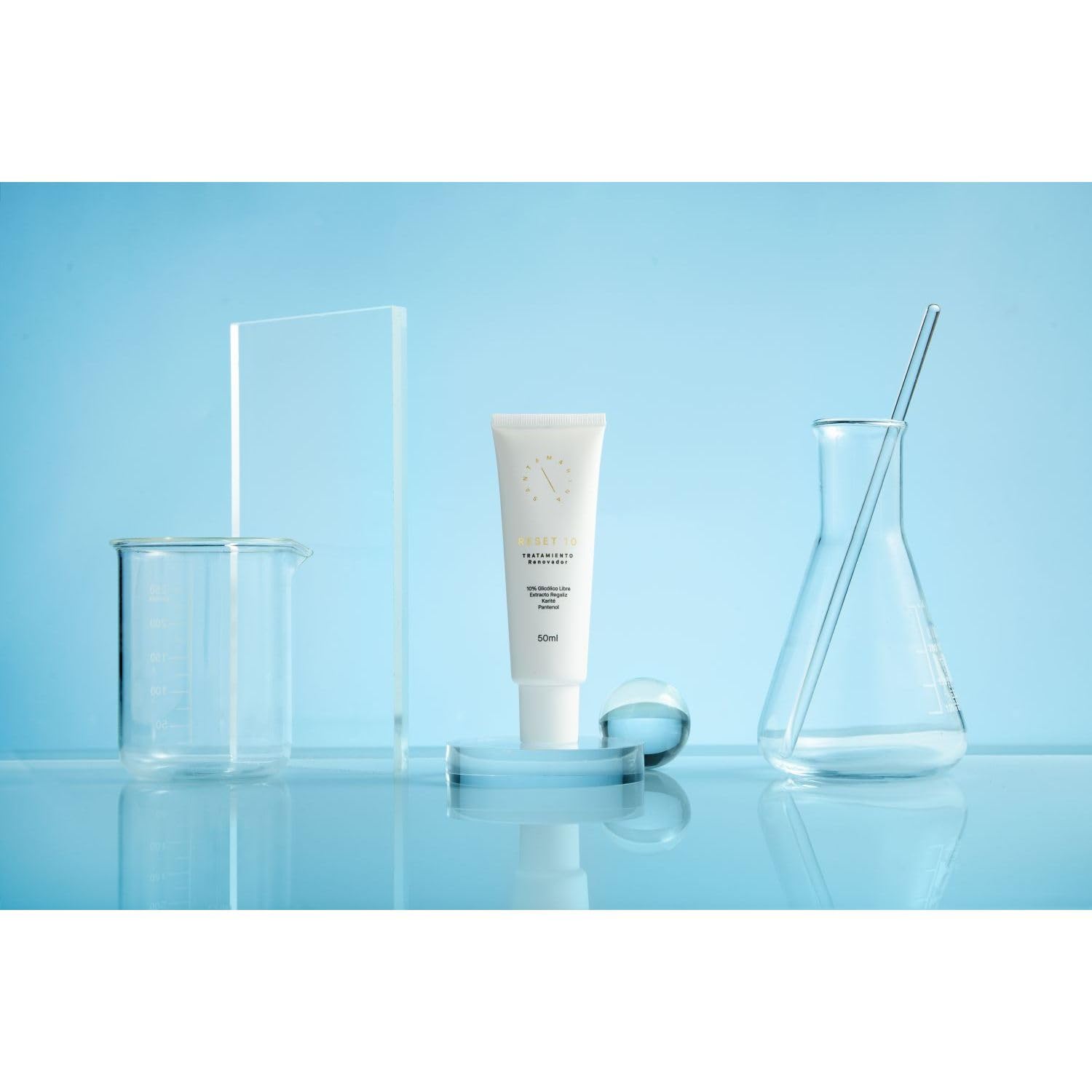 Santamarina Cosmetics - Exfoliante Facial - RESET 50 ml - Exfoliante con Acido Glicolico 10% Libre, Extracto de Regaliz, Karité y Pantenol - Todo Tipo de Piel - Combate las Arrugas e Imperfecciones