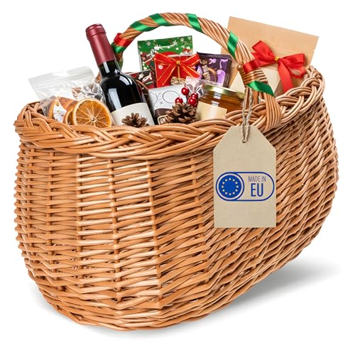 Creative Home Große Picknickkorb Weidenkorb mit Henkel Einkaufskorb...