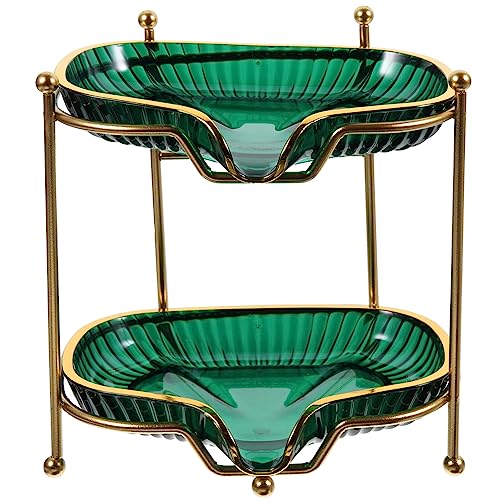 Soap Drain Dish Soap Storage Tray Soap Dish Holder Self Draining Double Layer Soap Holder for Kitchen Sink Bathroom(Green) Double Layer Sponge Holder