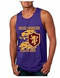 ALLNTRENDS Men's Tank Top House Lannister Hear Me Roar (L, Purple)