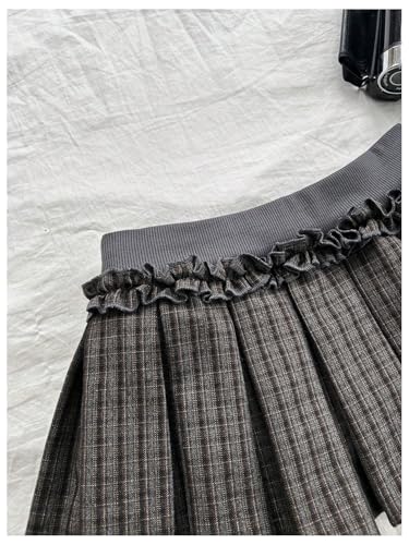 Milumia Women's Plaid Pleated Mini Skirt Low Waist A Line Skater Tennis Skirts2