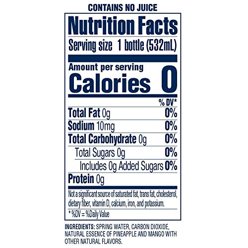 Crystal Geyser 18 oz Pineapple Mango Flavored Sparkling Spring Water 24 Pack, PET Plastic Bottles, Zero Calorie, No Artificial Ingredients or Sweeteners - Thumbnail 4