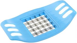 LABRIMP Cortadora de Patatas Creativa Inoxidable para Cortar Verduras Dispositivo para Hacer Fritas Casa Color Azul