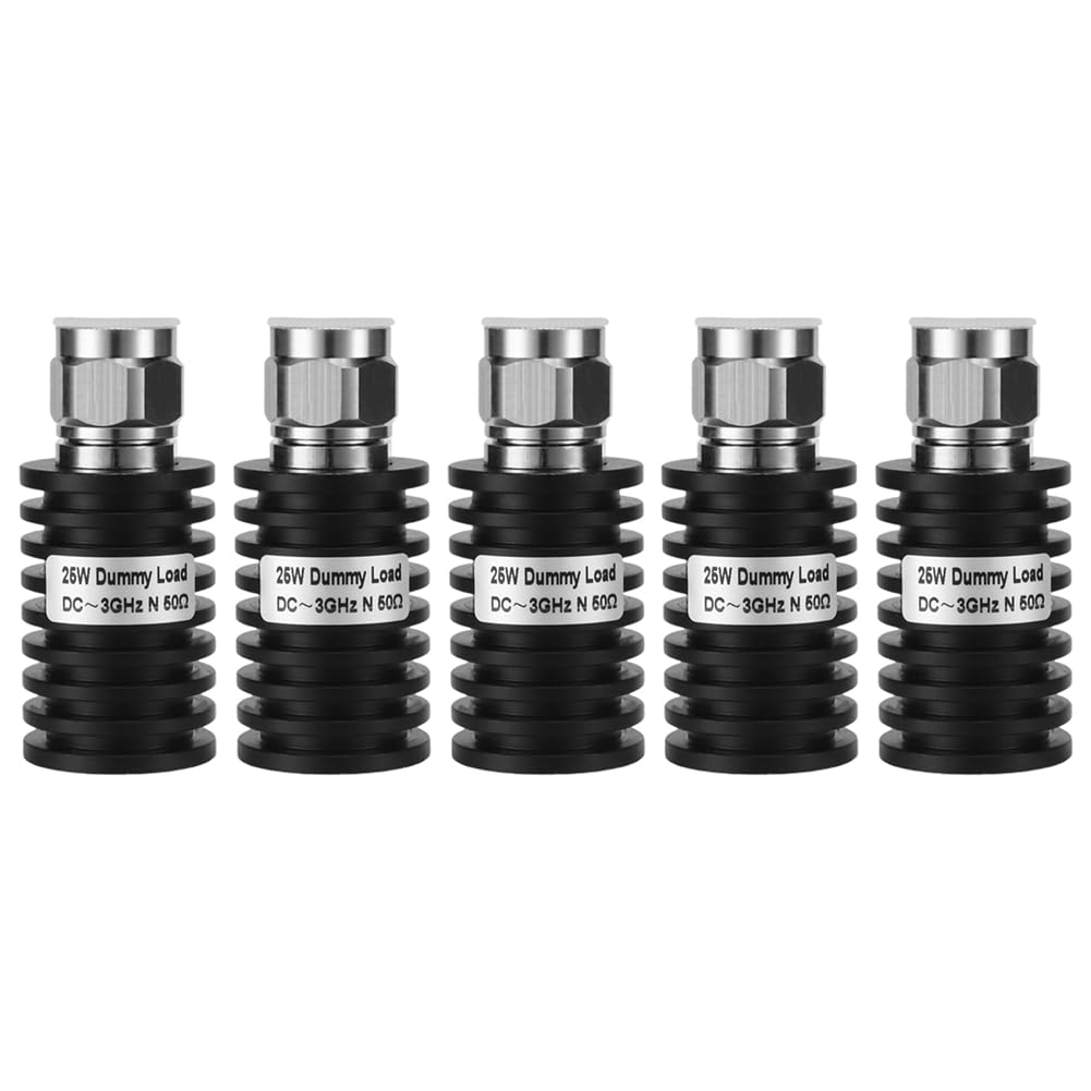 Lot de 5 connecteurs coaxiaux RF 25 W N - 50 ohms DC-3 GHz - Chargement de fiche factice