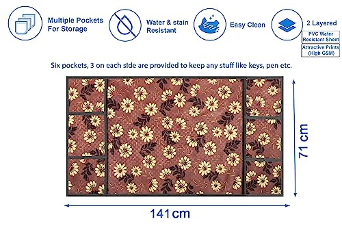 Image of Stylista Refridgerator top Cover Suitable for Samsung RS76CG8003S9HL, 653 Liter Fridge, Dimension (WXD) 71x141 CM, Sprig Pattern Brick