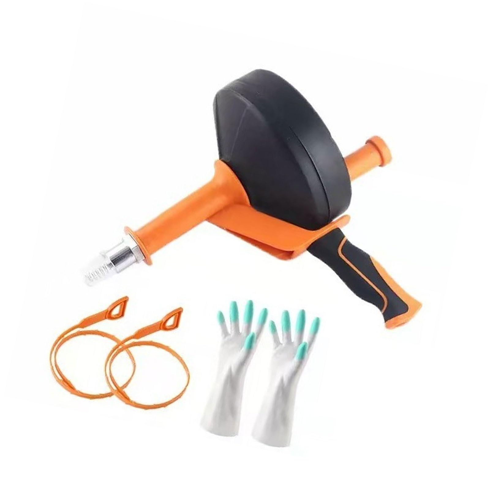 Kaeltsyn MultiPurpose Hand Crank Pipe Snake Tool Unclogs Shower Drain Bathtub Sink and Toilet Efficient Spring Mechanism Ergonomic Grip Hand Powered Pipe Dredger Tool