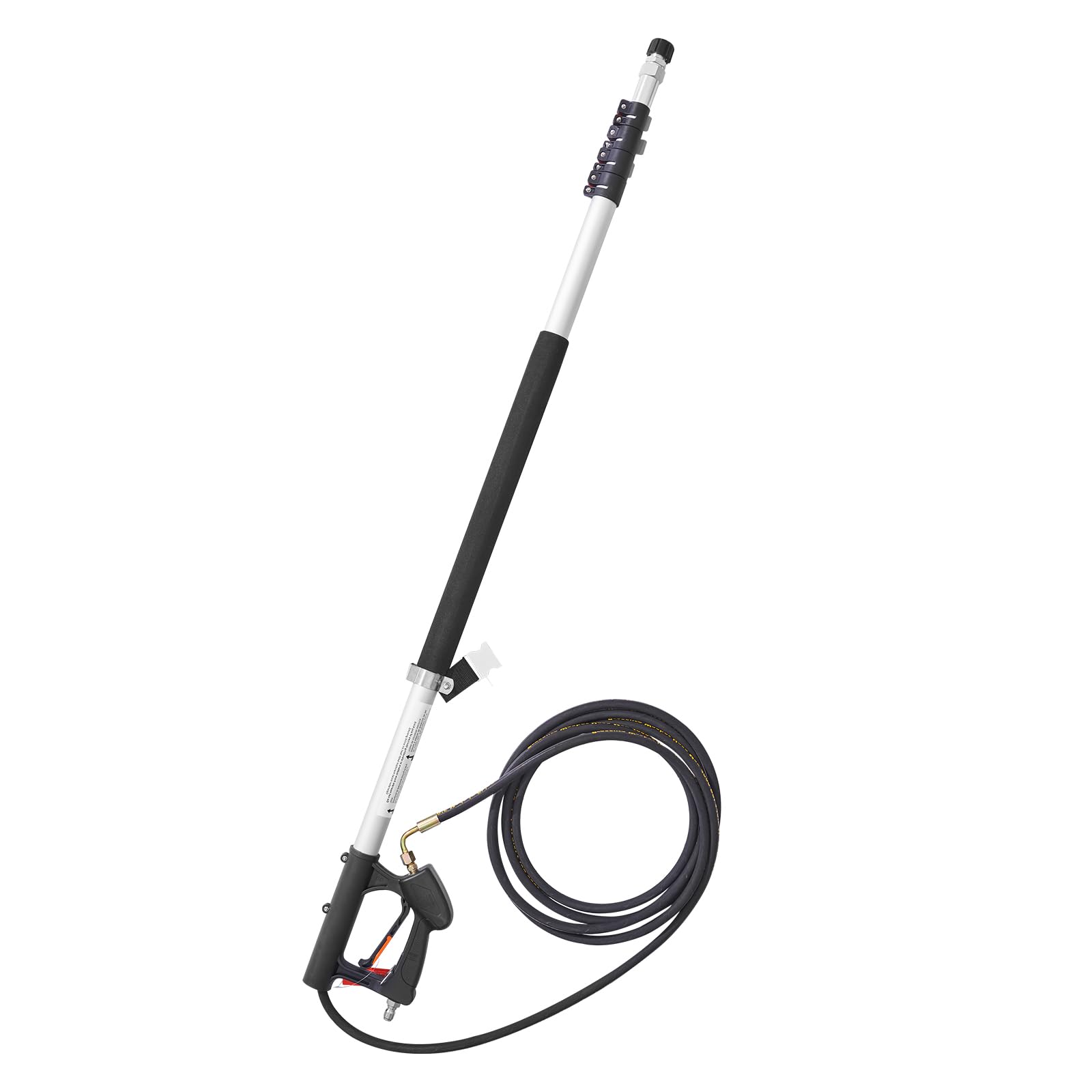 VEVOR Varilla Telescópica a Hidrolavadora, 4000 PSI, con Varillas Extensión para Hidrolavadora, Limpiador de Canaletas, Cabezal Cepillo, Acoplador Pivotante, 7 Boquillas Rociadoras, 175 x 45 x 1393 mm