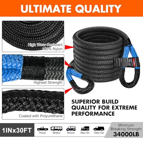 Winch eléctrico RUGCEL 13500lb con cuerda sintética 12V miniatura 7