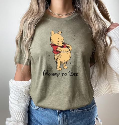 Mommy to Bee Shirt, Daddy to Bee Shirt, Pregnancy Reveal Shirt,Pooh Mommy shirt, Family Matching Shirt, Funny Mom Tee, New Mom Gift4