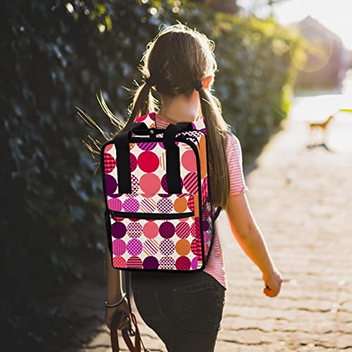 Sac à dos géométrique avec bretelles réglables ergonomiques