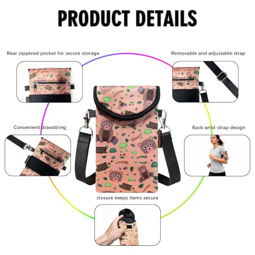 Image of Neoprene Phone Sleeve Pouch Case Bag for Men Women w /Crossbody Strap /Neck Lanyard for iPhone 17 /16 /15 /14 Pro Max, Samsung S25，Pixel 10