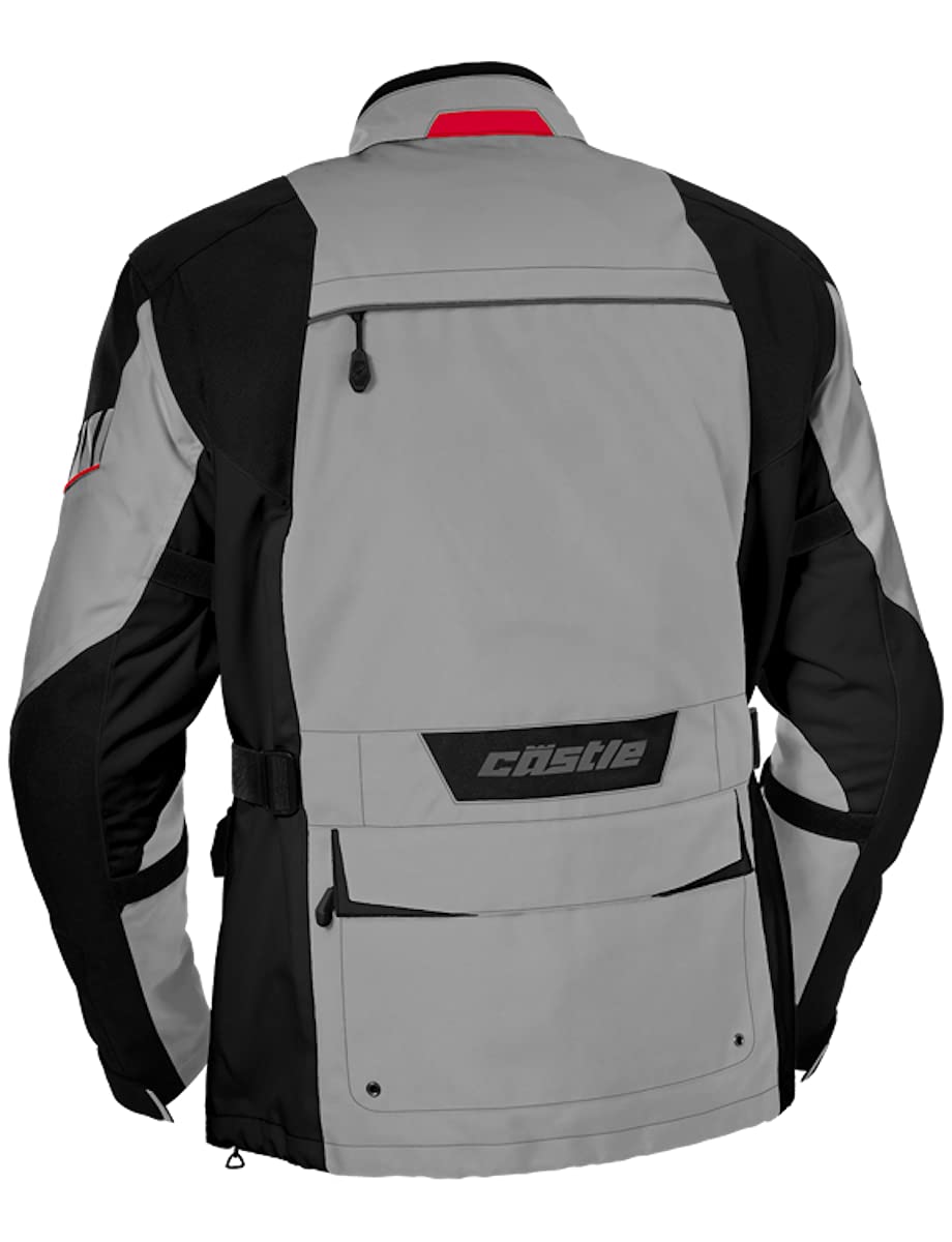 Amazon | 城距離メンズバイクジャケット – グレー/レッド – MD 