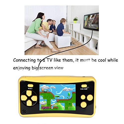 HigoKids Portable Handheld Games for Kids 2.5" LCD Screen Game Console TV Output Arcade Gaming Player System Built in 182 Classic Retro Video Games Birthday for Your Boys Girls (Yellow) - Thumbnail 3