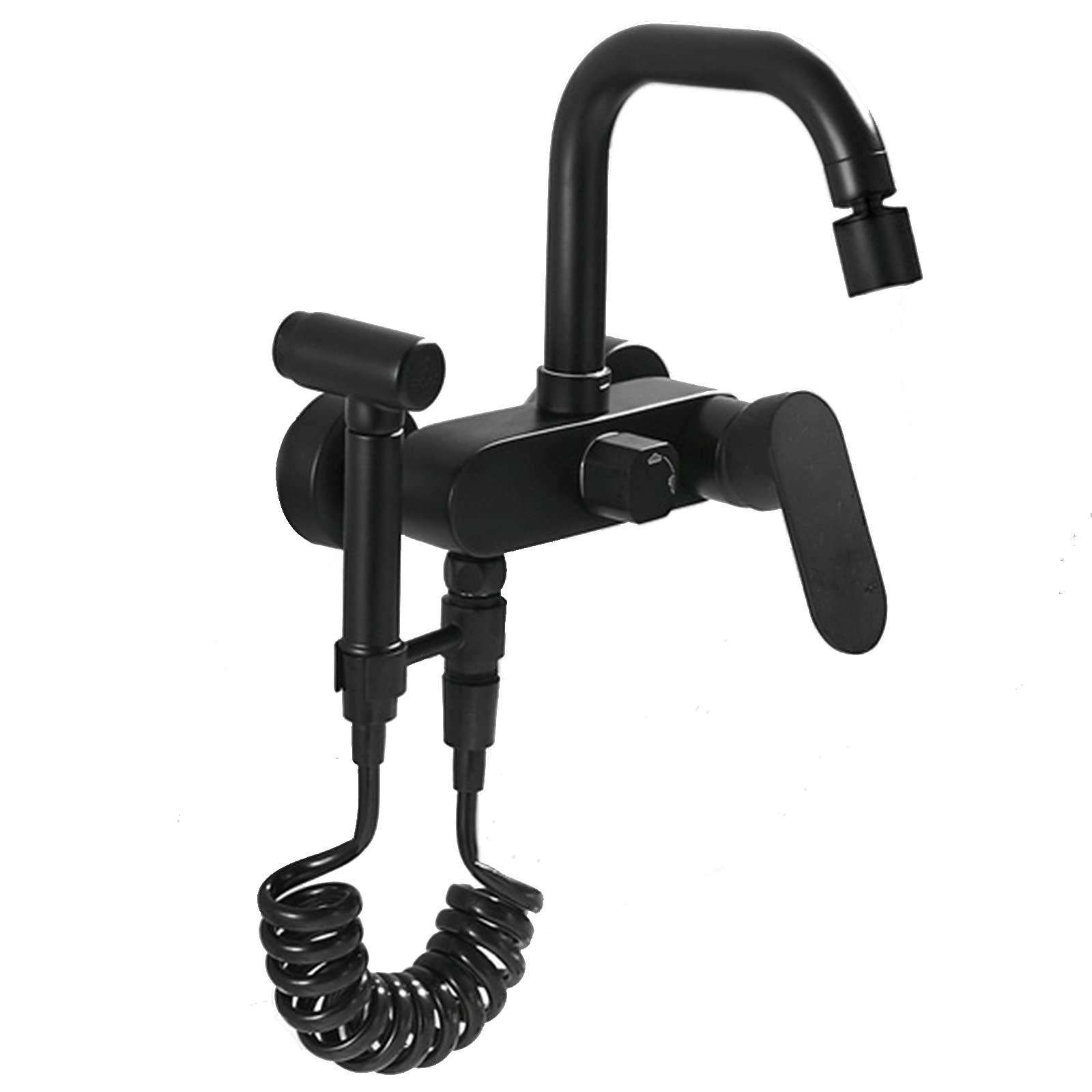 Mitigeur eau chaude/froide mural noir pour simplifier la vaisselle et le quotidien