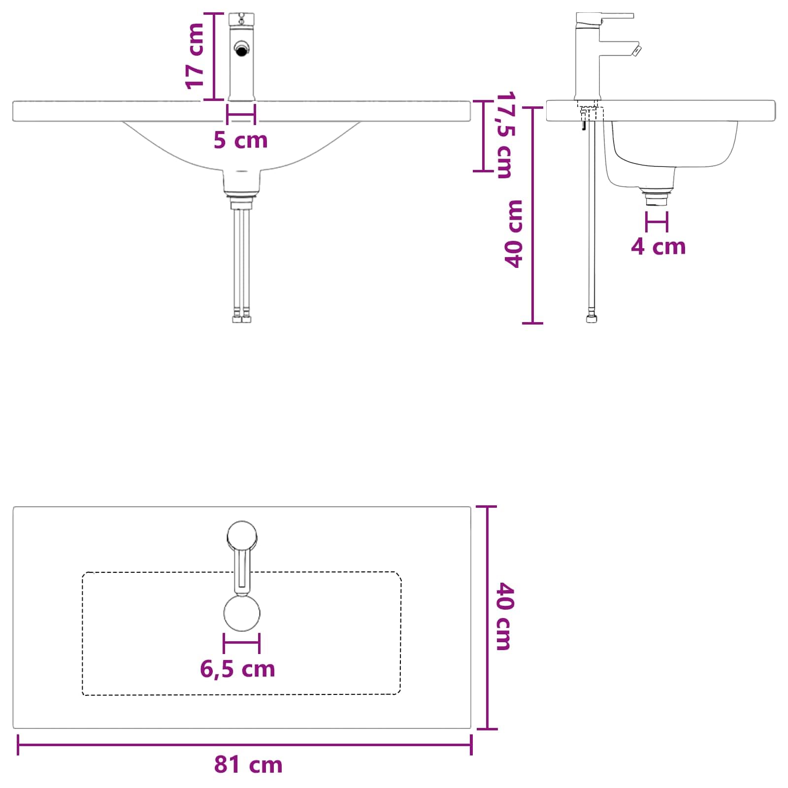 Set di mobili da bagno bianco, 78,5 x 37,5 x 81 cm, in legno con lavandino, rubinetto, cassetti, spazio per ristrutturazione del bagno, mobili da bagno moderni