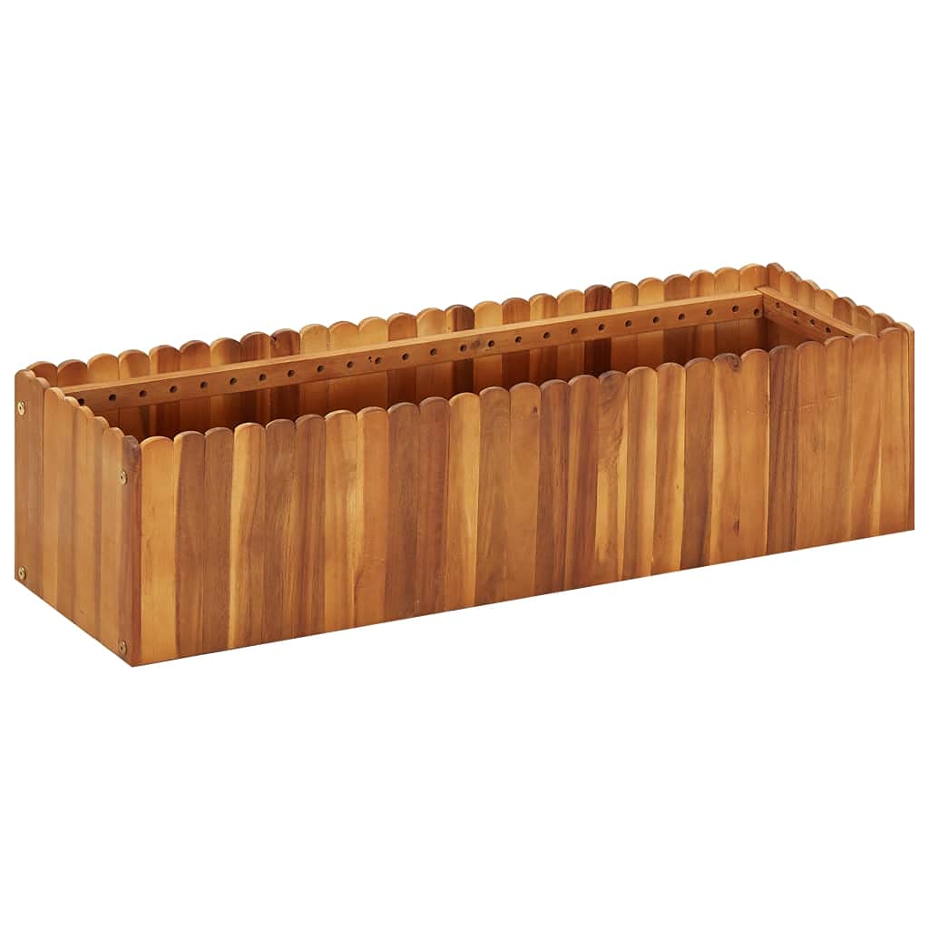 ShGaxin Arriate, Tavolo da coltivazione, Orto domestico, Coltivazione di piante aromatiche, Arriate da giardino, in legno massello di acacia 100x30x25 cm