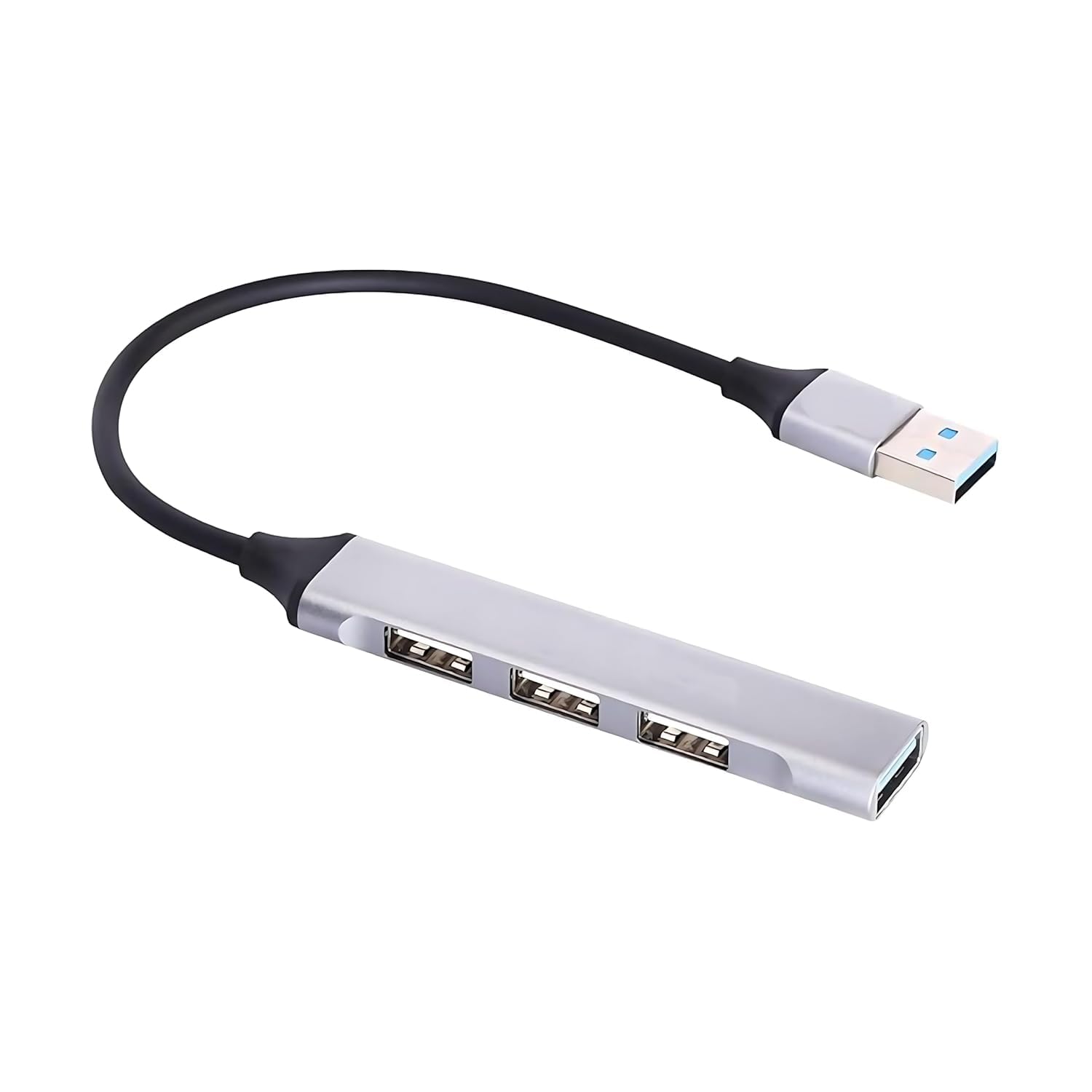 USB 3.0 Hub with 4 Ports, Hi-Speed Data Transfer, 15cm Cable, Aluminium Body, Silver-image-31