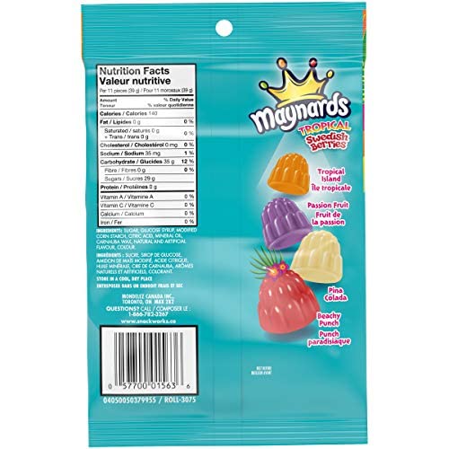 Miniatura 3 de Maynards Gomitas de bayas suecas tropicales de 6.5 onzas, 9 unidades, importadas de Canadá