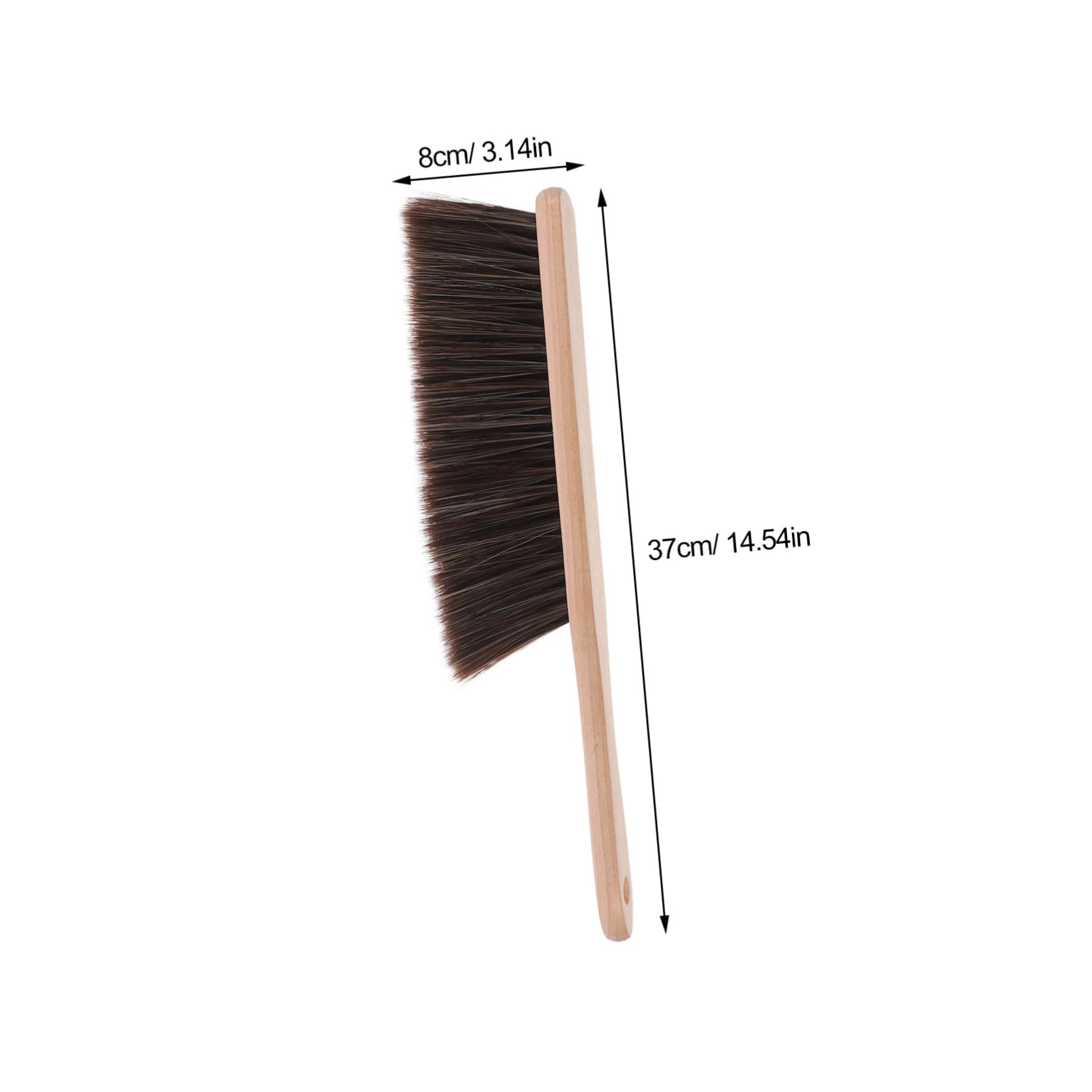 Gogogmee Handheld Small Wooden Broom with Soft Bristles Practical Cleaning Brush for Desk Bed Car and Keyboard Ergonomic Handle for and Control