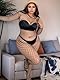 Mingnos Sexy Netz Dessous Bodystocking für Damen M-3XL Große Größen mit Langarm Catsuit Ouvert Unterwäsche Fishnetz Body Nachtwäsche Schwarz