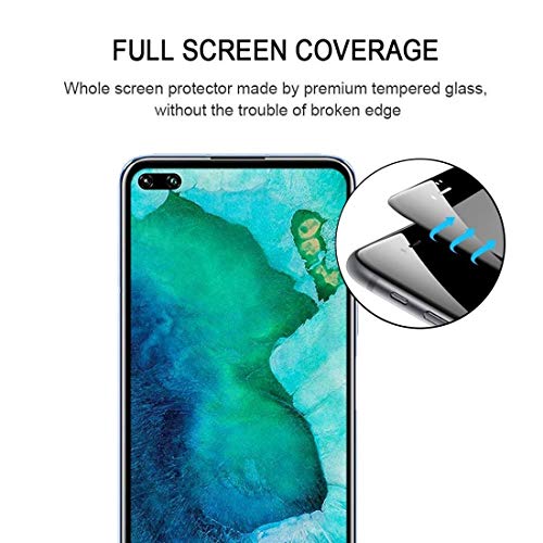 Image of Screen Protector for Oppo F17 Pro | Oppo A93 | Reno 4 (Black) Tempered Glass Edge-to-Edge 6D Screen Guard With Installation Kit