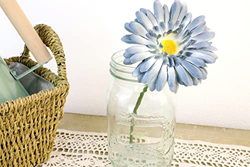 Topia Artificial African Daisies Flowers African Daisy Silk Flowers Artificial Gerbera Daisies Pack Of 10 (Grey) #TOP4