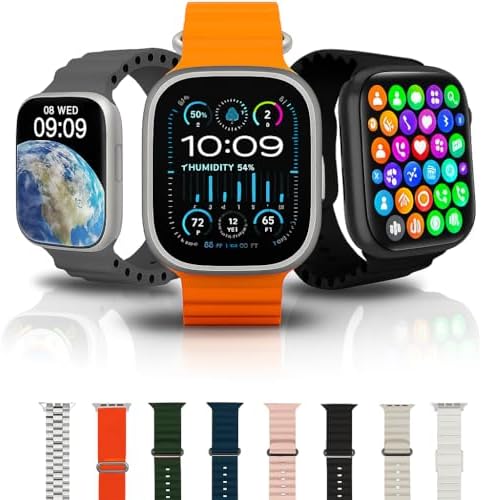 Relógio Smartwatch Com 7 Pulseiras e Tela AMOLED 2.2" Polegadas, ...