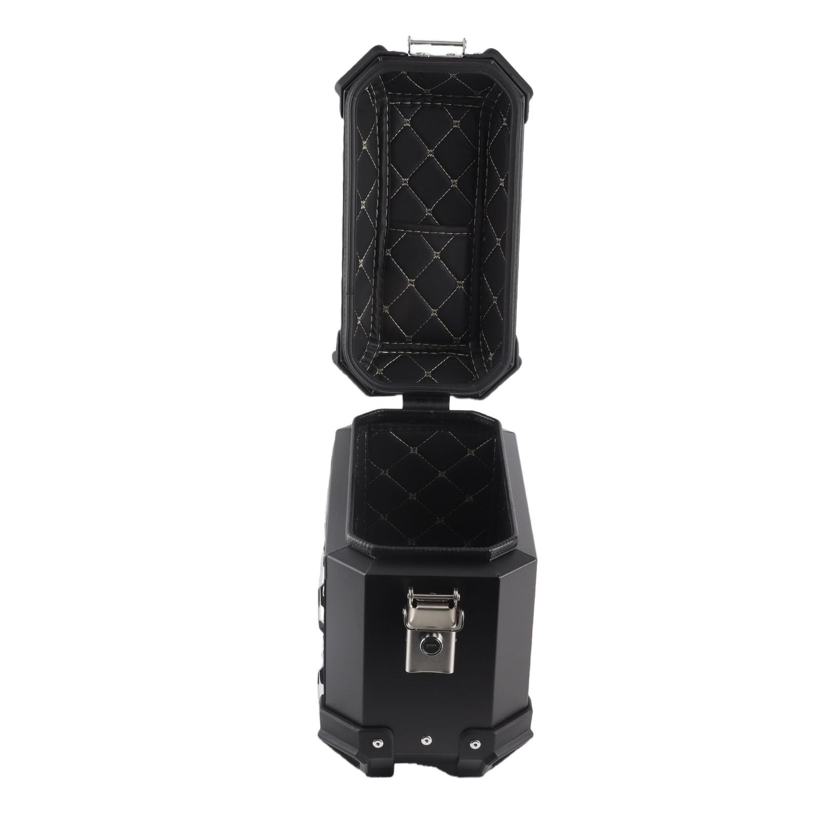 Valise Latérale de Moto 18 L en Alliage D'aluminium Haute Résistance, étanche, à Dégagement Rapide, Compatible avec, avec Supports de Support, Verrouillage de sécurité et (Black)