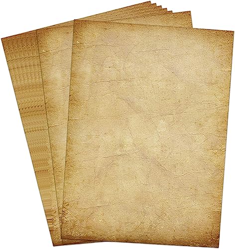 Papier sulfurise double face vieilli lot de 48 feuilles pour loisirs creatifs