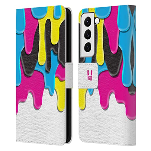 Étui portefeuille en cuir Samsung S22 5G Head Case Designs Coloré CMYK