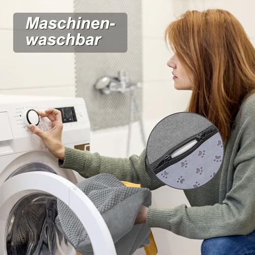 Hundetreppe für Kleine Hunde, Masthome Haustiertreppe 2 Stufen,Hunderampe mit Wasserdichtem Bezug,Abnehmbar & Waschbar, Hundetreppe 30cm Hoch für Bett, Sofa,Couch