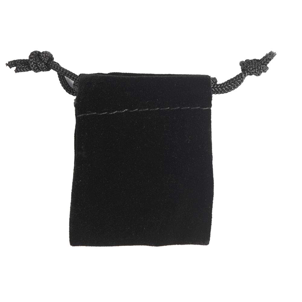 SSWBasics Black Velvet Drawstring Pouches - 1 3/4
