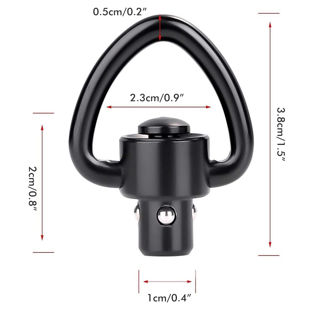 Zestaw 4 sztuk QD Sling Swivels 1,25 cala do dużych obciążeń, szybkozłączka, przycisk do mocowania na zewnątrz, zestaw do wspinaczki