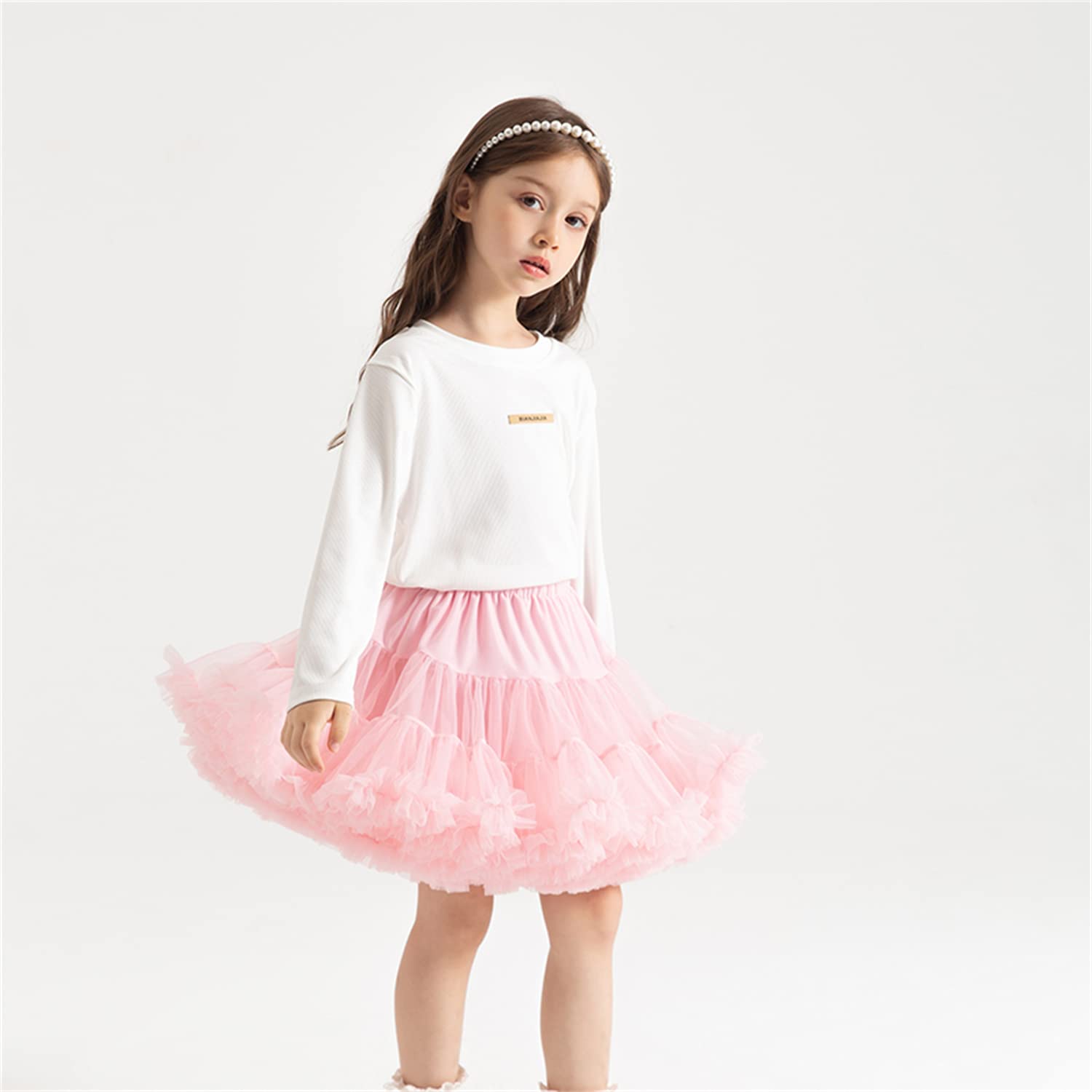 Infant Baby Girl's Fluffy Tutu Skirt Toddler Tulle Birthday Party Tiered Princess Tutu Pettiskirt