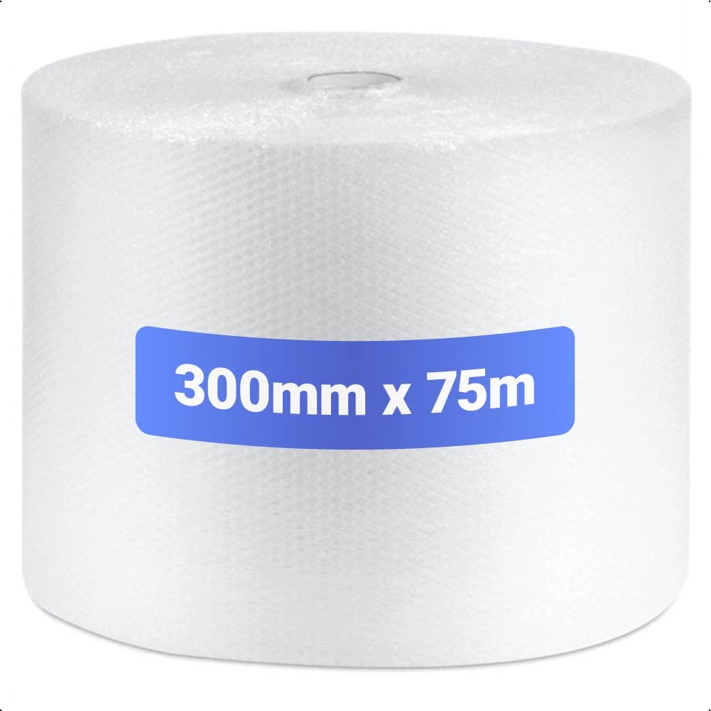 Schott Packaging Clear Small Roll Of Quality Bubble Wrap 300Mm X 75M - Small Bubbles | Strong And Great For House Moving, Removals And Storage Sp300mm | Fast & Free Uk Delivery