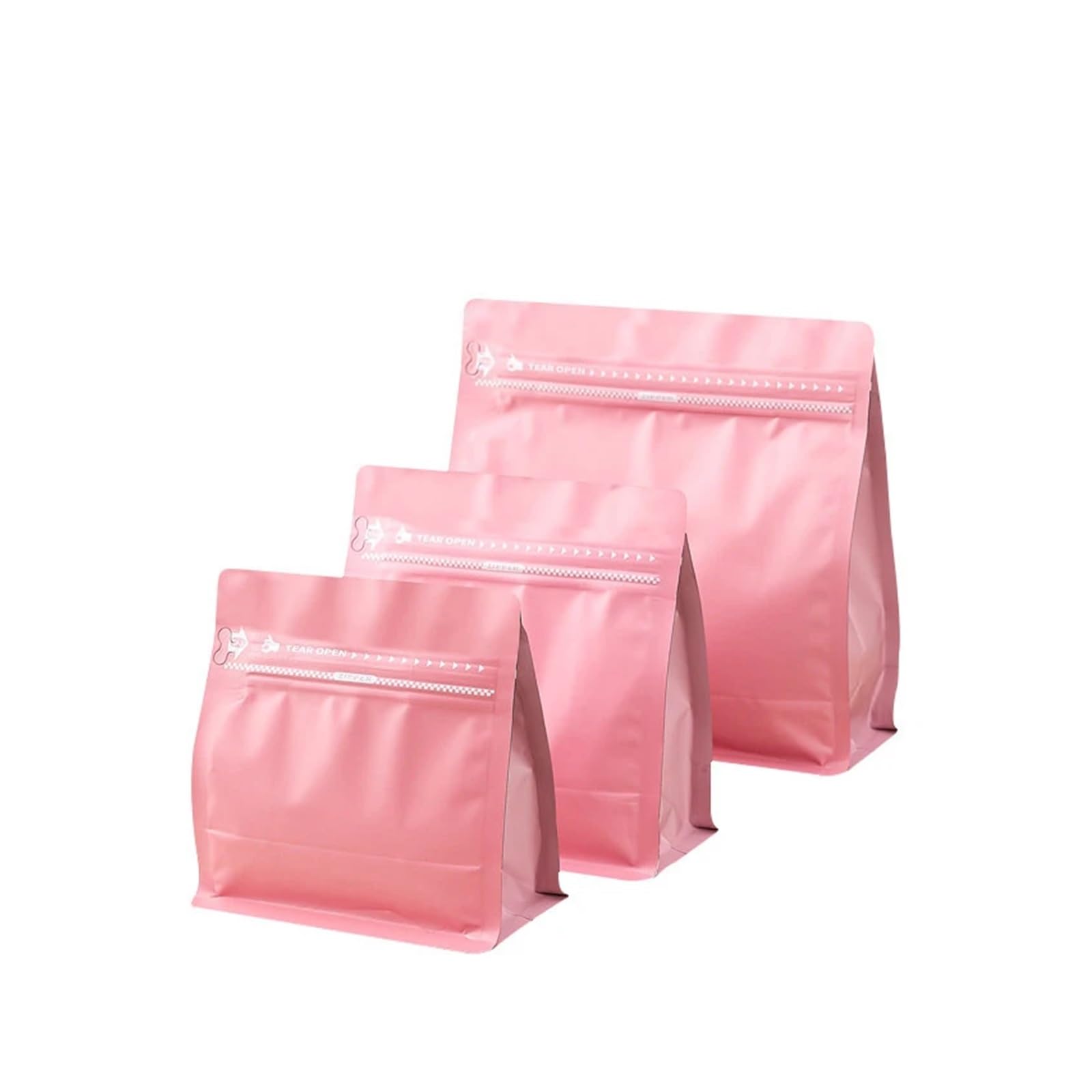 Bolsas de café con válvula para evitar la humedad con aluminio resellable de pie Roze