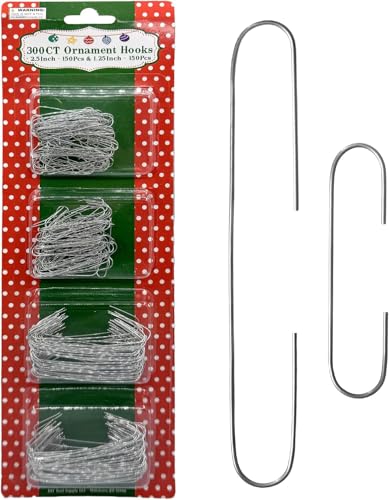 Silver Ornament Hooks Pack Of 300