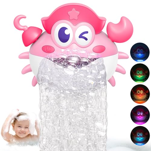 Image of Bath Toys,Light Up Baby Bath Toys Bath Bubble Machine with Colourful RGB Light Great Birthday for Toddler Boys and Girls Tub Toy for Kids Ages 1-3 4-8