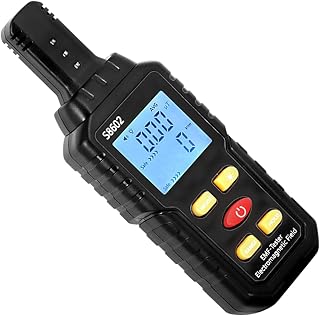 EMF Meter Geiger Counter EMF Electromagnetic Tester, Electromagnetic Field Detector with Digital LCD