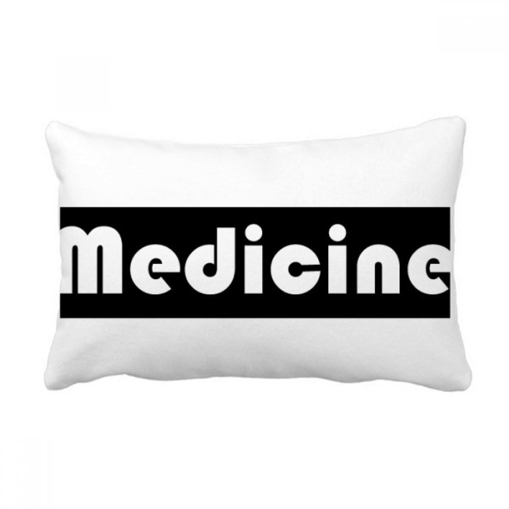 Coussin lombaire de décoration noir multicolore thème cours et médecine 16x24